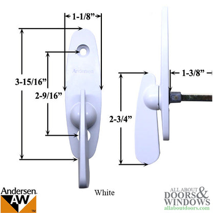 Thumb Latch, Andersen Tribeca Reachout New Style - White