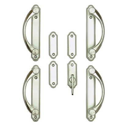 Andersen 4-Panel Gliding Door Interior/Exterior Trim Hardware Set - Satin Nickel