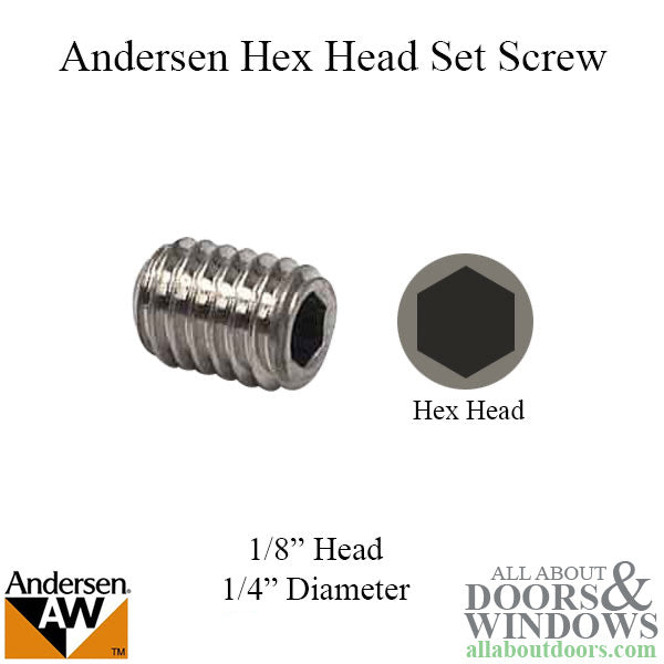 Andersen Set Screw 1/8 inch - Silver