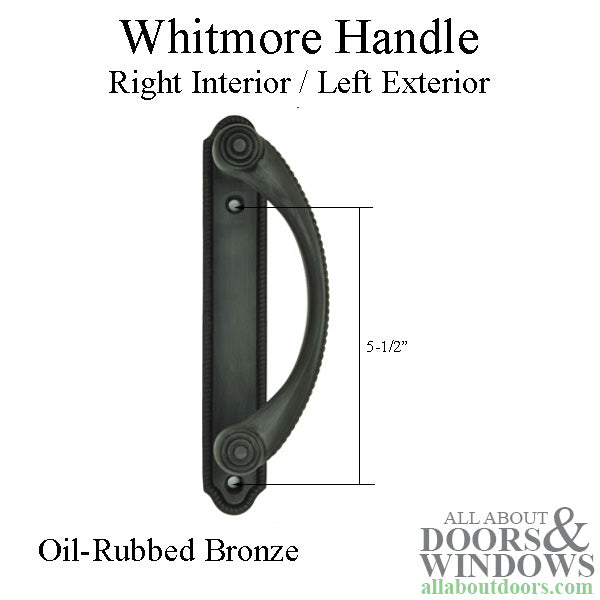 Andersen Whitmore Gliding Door Handle - Right Interior/Left Exterior - Oil-Rubbed Bronze