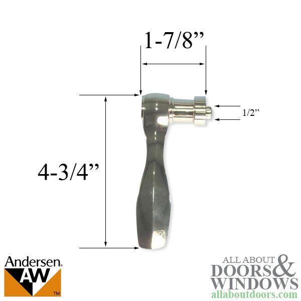 Andersen New Style Newbury Handle, Right Hand - Bright Brass