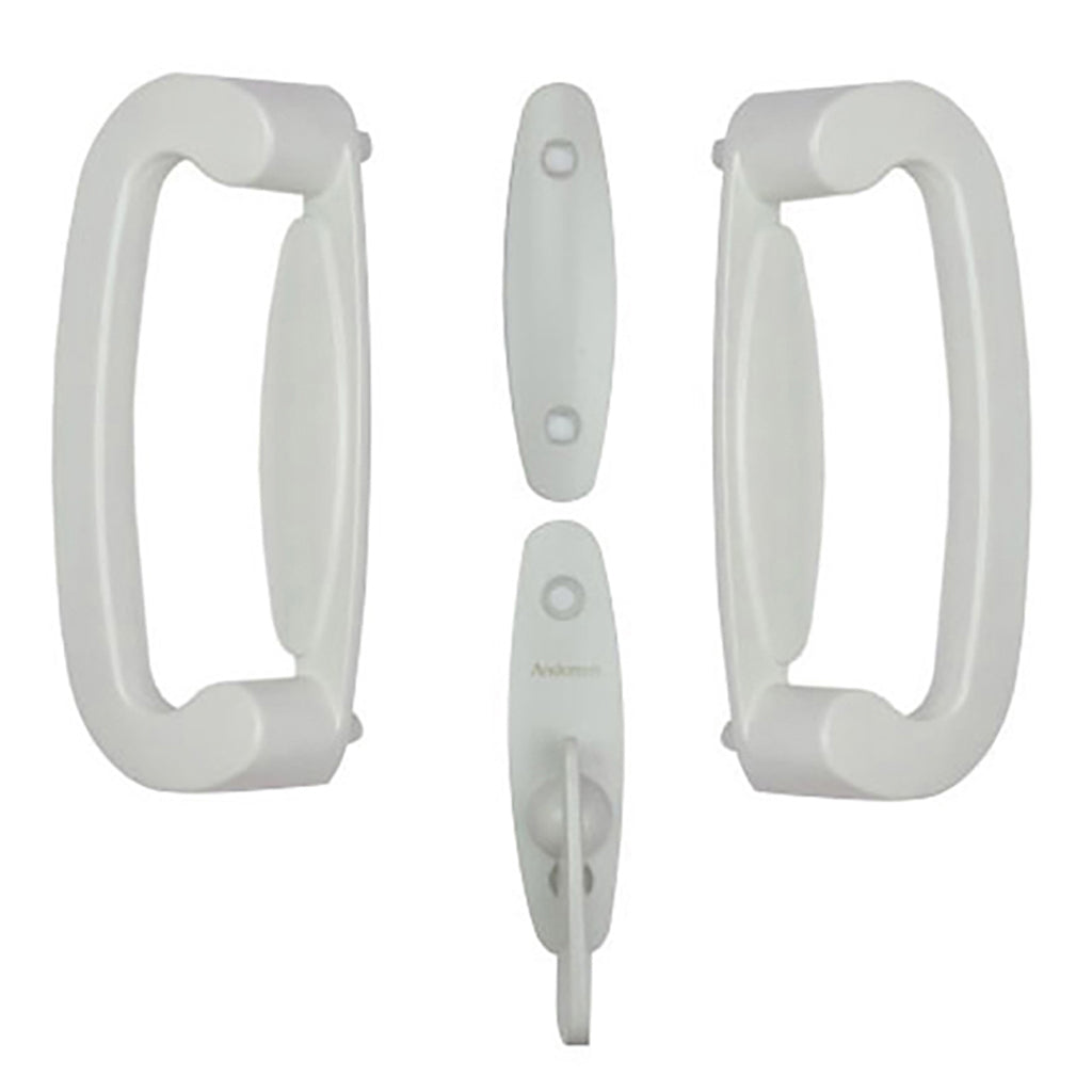 Andersen 2 Panel Gliding Door Tribeca Interior/Exterior Hardware Set - White