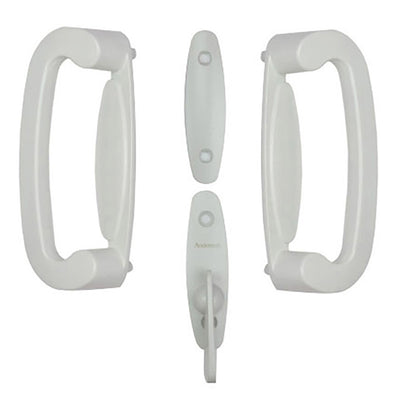 Andersen 2 Panel Gliding Door Tribeca Interior/Exterior Hardware Set - White