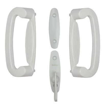 Andersen 2 Panel Gliding Door Tribeca Interior/Exterior Hardware Set - White