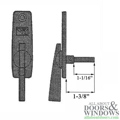Andersen Frenchwood Gliding Door - Thumb Latch - Newbury - I