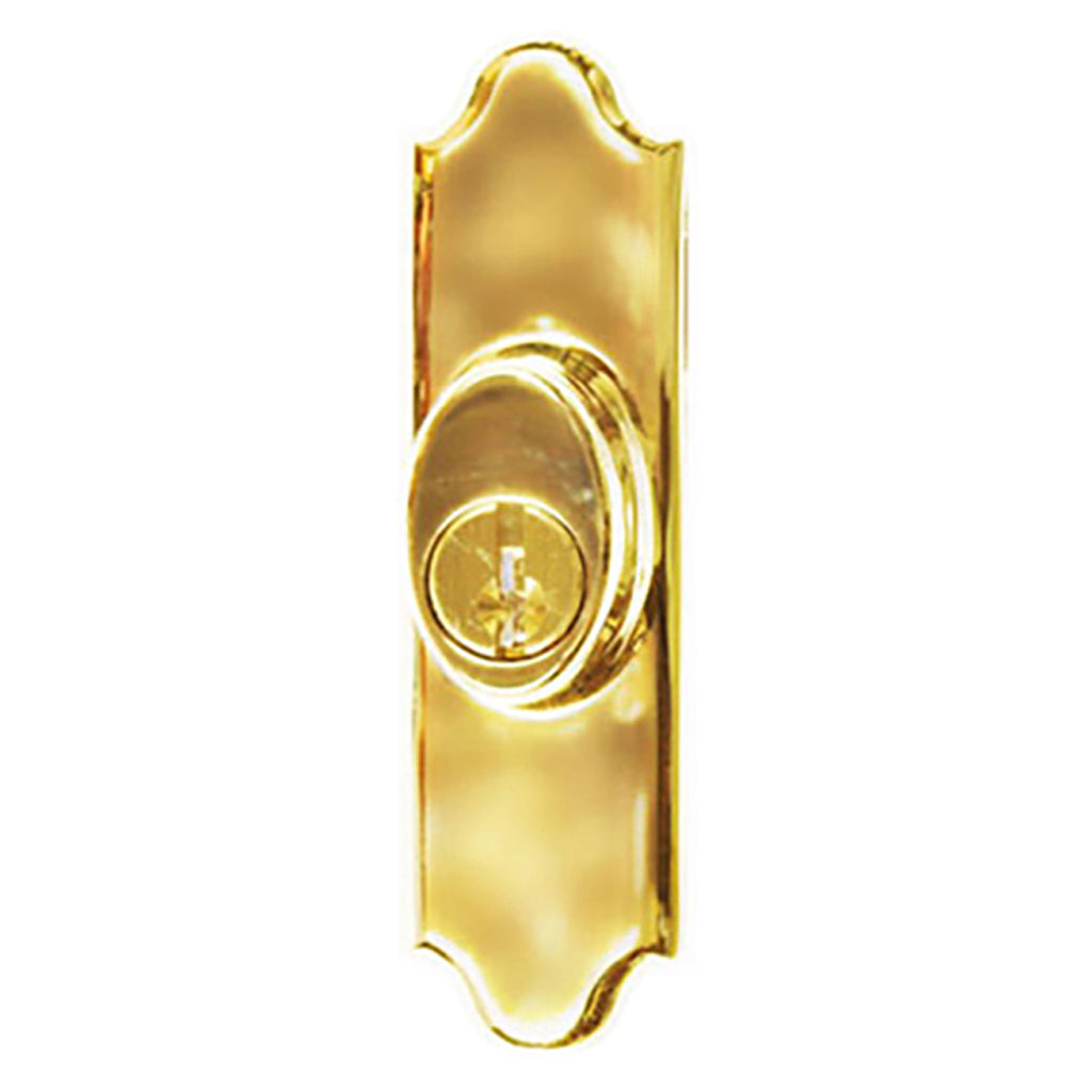 Andersen Gliding Door Keyed Lock, Covington - LH, Bright Brass