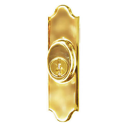 Andersen Gliding Door Keyed Lock, Covington - LH, Bright Brass