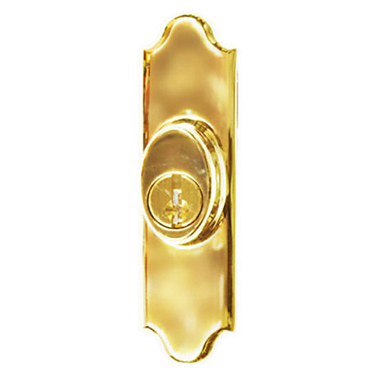 Andersen Gliding Door Keyed Lock, Covington - LH, Bright Brass