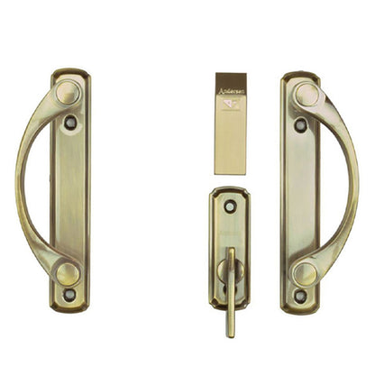 Andersen Newbury 2 Panel Gliding Door Hardware Set - Antique Brass