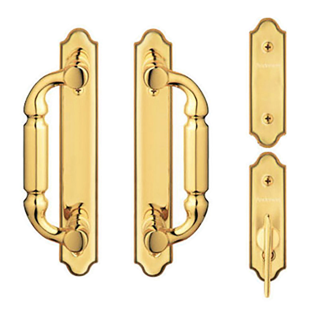 Andersen Frenchwood Gliding Door Trim Covington, 4 Panel Interior & Exterior - Bright Brass