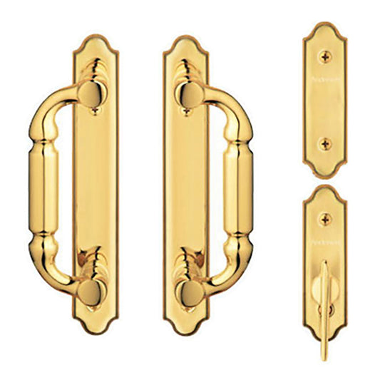 Andersen Frenchwood Gliding Door Trim Covington, 4 Panel Interior & Exterior - Bright Brass