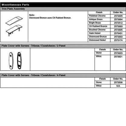 Andersen Window - Frenchwood Gliding Door - Trim Plate Assem