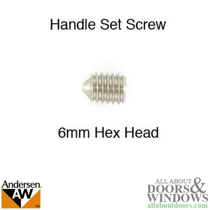 Set Screw w/ Wrench, 6mm Andersen - Silver