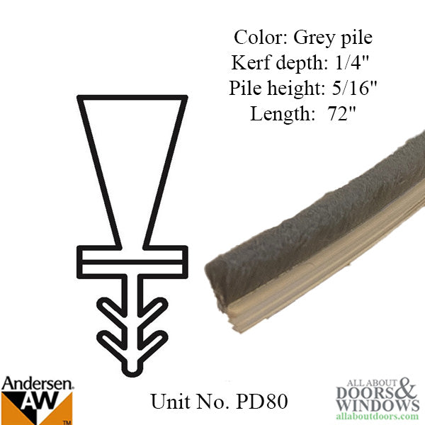 Andersen Frenchwood Gliding Doors - Bug Pile - Barb Spacer -