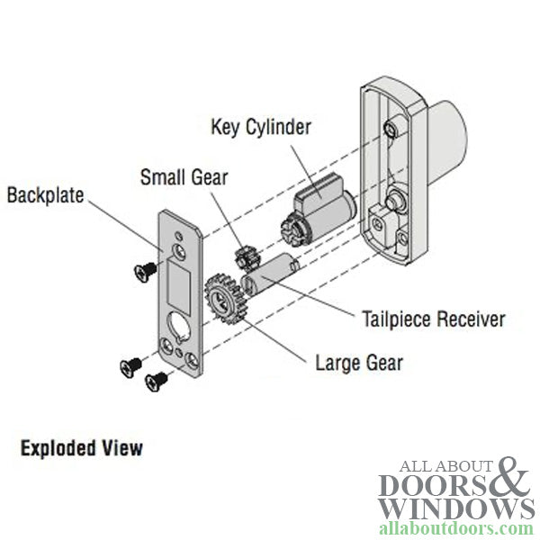 Andersen Exterior Keyed Lock Parts Replacement Kit