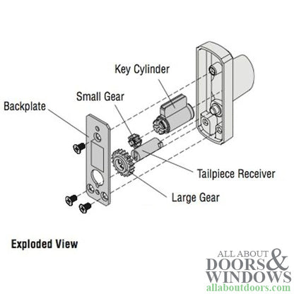 Andersen Exterior Keyed Lock Parts Replacement Kit