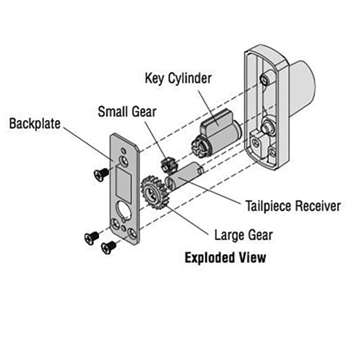 Tail Piece for Andersen Gliding Door Tribeca Lock