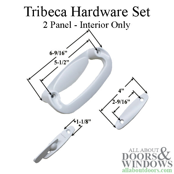 Andersen Tribeca 2-Panel Interior Trim Hardware - White