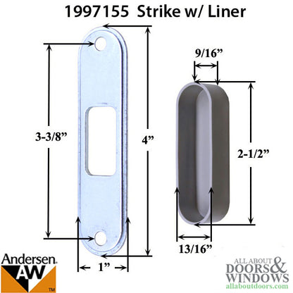 Andersen Flat Strike Gliding Door Lock 2 or 4 Panel Doors