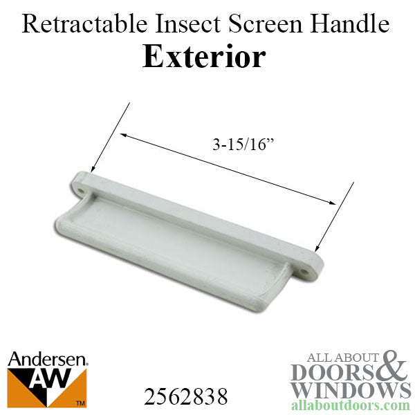 Andersen Retractable Insect Screen Exterior Handle, August 2