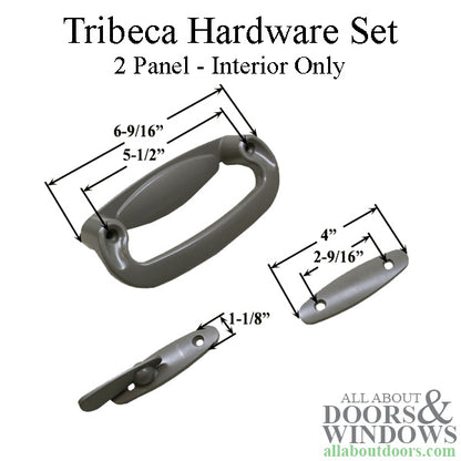 Andersen Tribeca 2-Panel Interior Trim Hardware - Stone