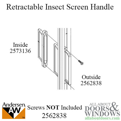 Andersen Retractable Insect Screen Exterior Handle, August 2