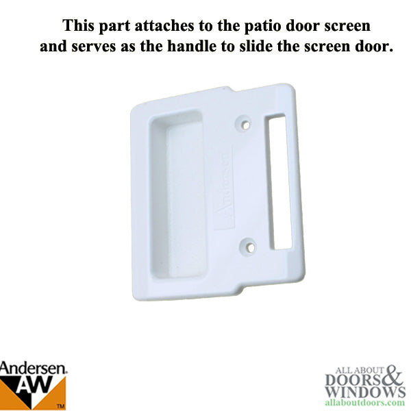 Andersen Screen Door Pull, Inside - White