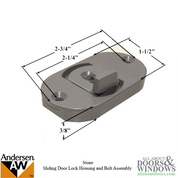 Andersen 3-Panel Perma-Shield Gliding Door - Lock Housing a