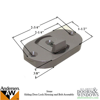 Andersen 3-Panel Perma-Shield Gliding Door - Lock Housing a