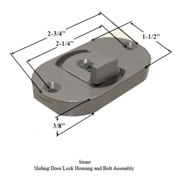 Andersen 3-Panel Perma-Shield Gliding Door - Lock Housing a