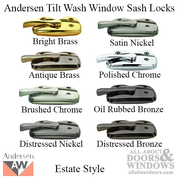 Andersen Estate Series Sash Lock - Satin Nickel