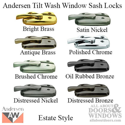 Andersen Estate Series Sash Lock - Satin Nickel