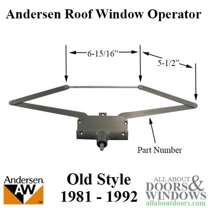 Andersen Roof Window Operator 1985-1992 - See Notes: