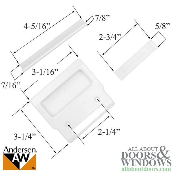 Screen Hardware Kit, Andersen - White
