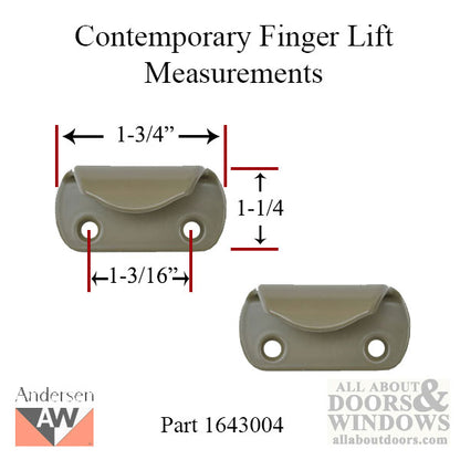 Andersen Contemporary Finger Lift, Metal - White