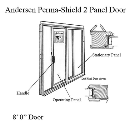 Andersen Interlock Weatherstrip Set, 8 Foot Perma-Shield Gliding Door - White