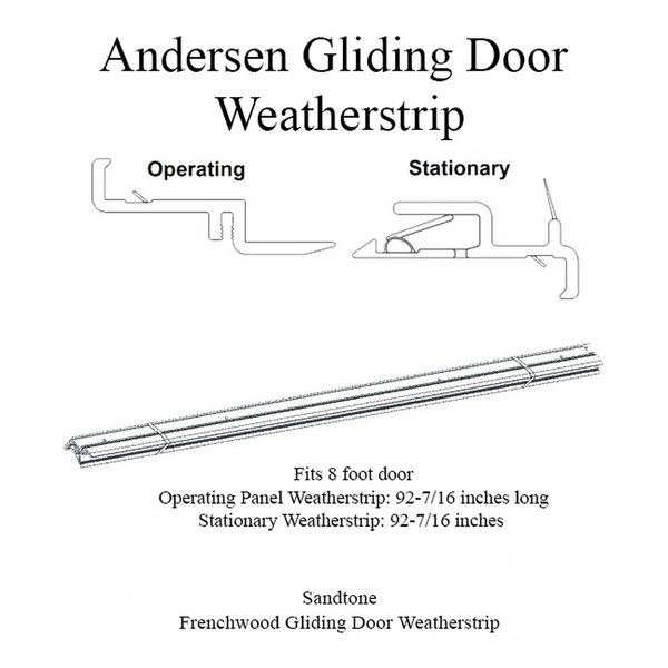 Andersen Window Frenchwood Gliding Door Complete Weatherstri