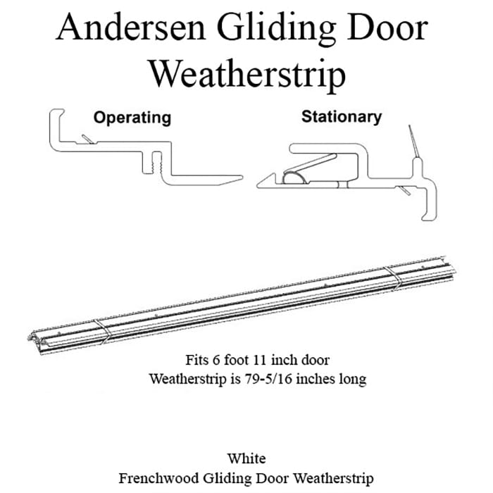 Andersen Window Frenchwood Gliding Door Complete Weatherstri