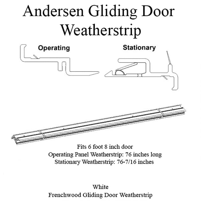 Andersen Window Frenchwood Gliding Doors Complete Weatherstr