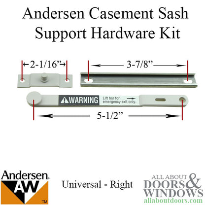 Andersen Perma-Shield Casement Windows - Sash Support Hardwa