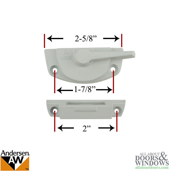 Andersen Tilt-Wash (DC) and Tilt-Wash (TW) Windows - Lock an