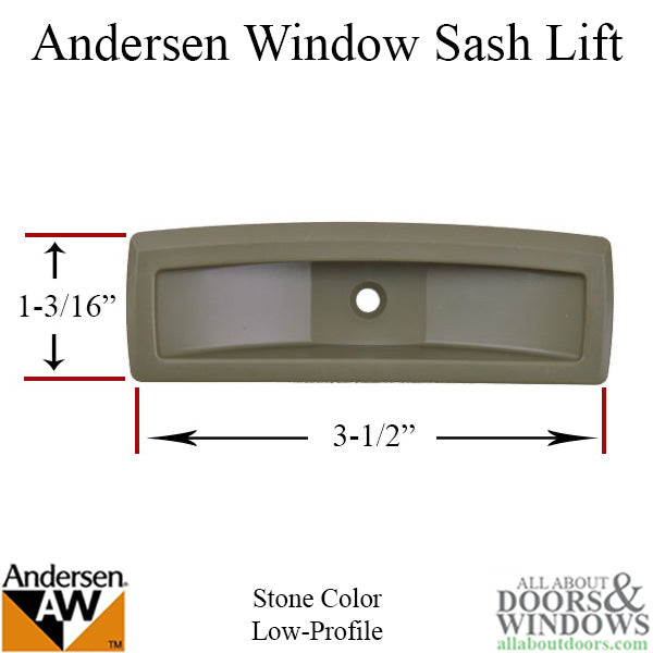 Andersen PSNL Low Profile Sash Lift - Plastic, Stone