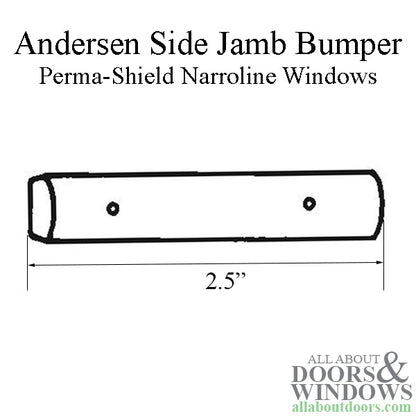 Andersen Perma-Shield Narroline Side Jamb Bumper - White
