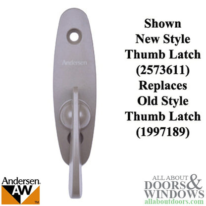 Andersen Old Style Interior Thumb Latch for 2 Panel Gliding