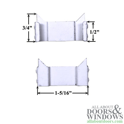 Andersen Perma-Shield Gliding Door Metal Grille Clip, Old Style, Wide Grids - White