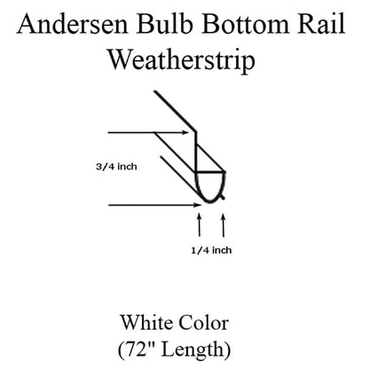 Andersen Weatherstrip, Bulb / Bottom Rail Perma-Shield Narr