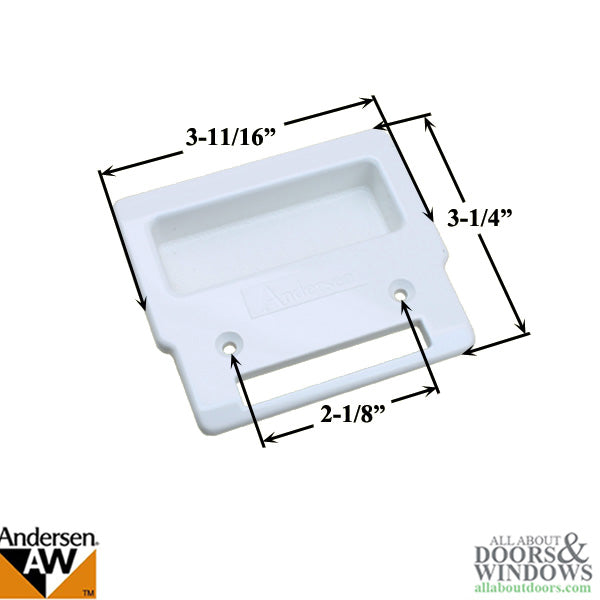 Andersen Screen Door Pull, Inside - White