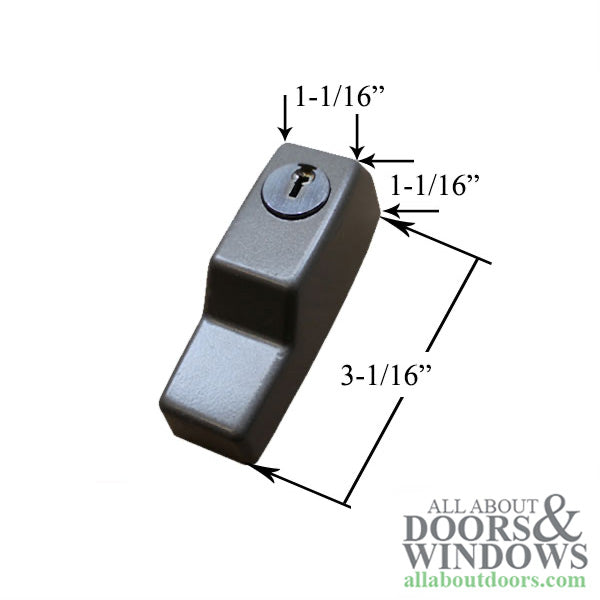 Discontinued - Andersen 2 Panel Gliding Door Exterior 6 Pin Lock Cylinder w/ Keys - Stone