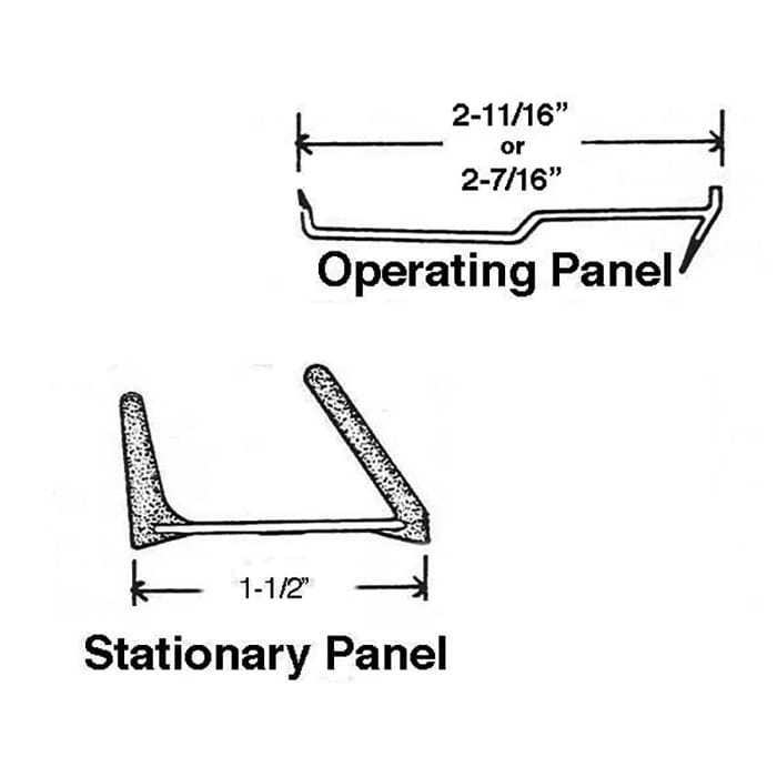 Andersen Perma-Shield Gliding Door PS611 Stationary Lock Stile Weatherstrip, 3 Panel - White
