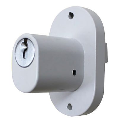 Andersen Exterior 3-Panel Patio Door Lock with Keys, 6 Pin Schlage - White
